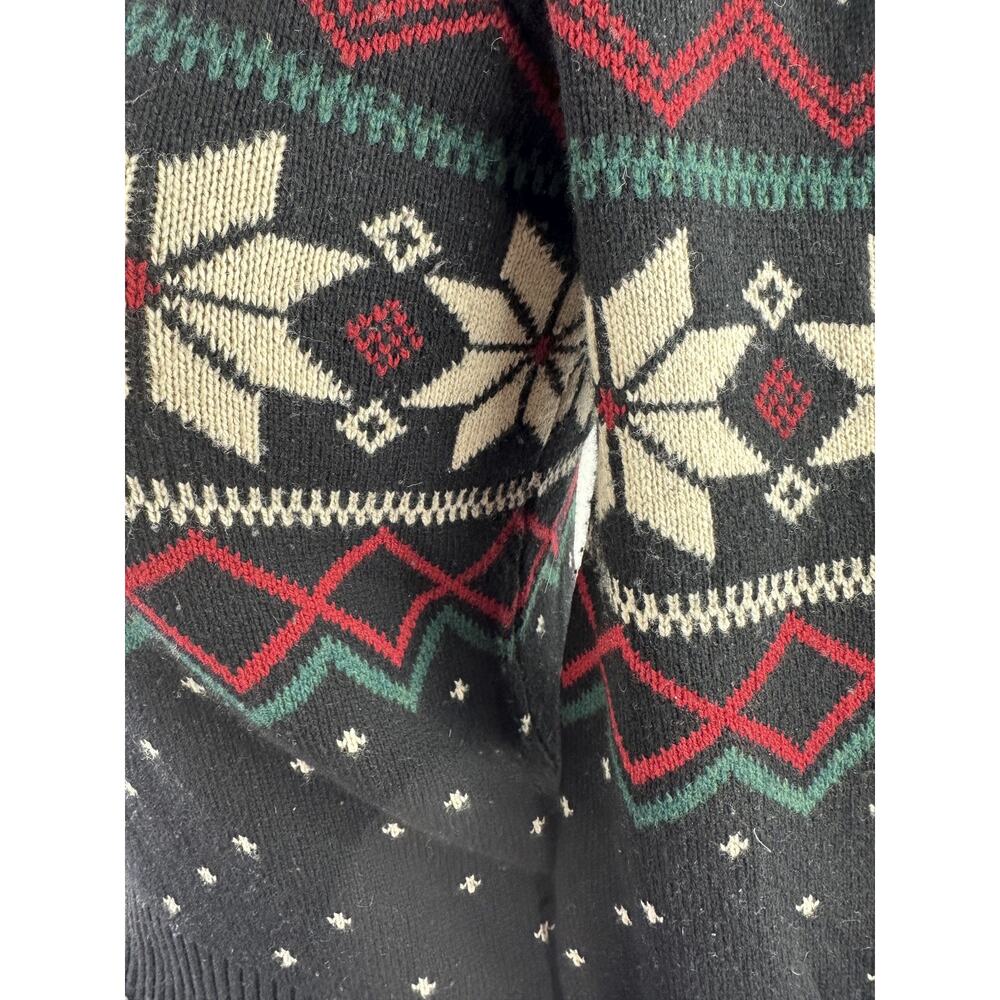Ralph Lauren Fair Isle Puff Sleeve Sweater Wintry Snowflake Wool Mix Size Small - Picture 14 of 16